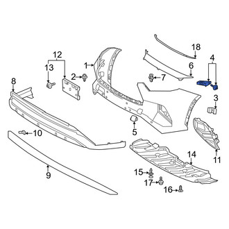 Toyota OE - Front Left Bumper Cover Support Rail
