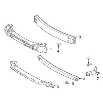 Toyota OE - Front Bumper & Grille - Bumper & Components (Bumper Support), (Hybrid LE / Hybrid Limited / Hybrid Platinum / Hybrid XLE / L / LE / Limited / Platinum / XLE)