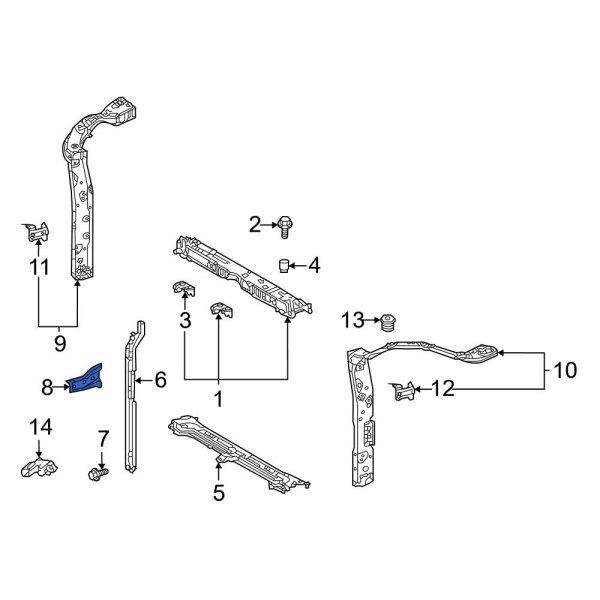 Hood Latch Support Bracket