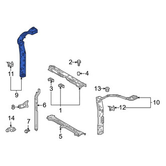 Toyota OE - Front Right Radiator Support Side Panel