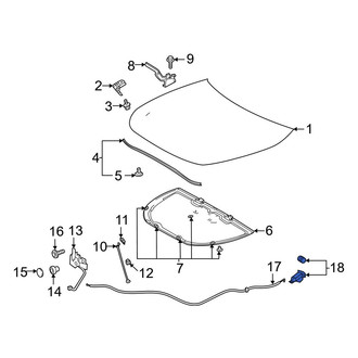 Toyota OE - Front Hood Release Handle