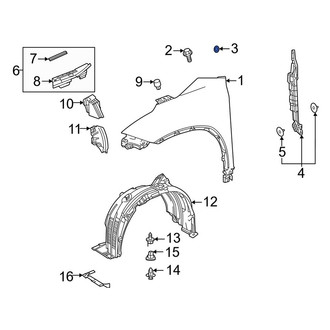 Toyota OE - Left Fender Seal