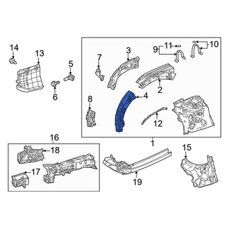 Toyota OE - Front Left Fender Extension Panel