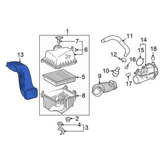 Toyota OE - Front Engine Air Intake Hose