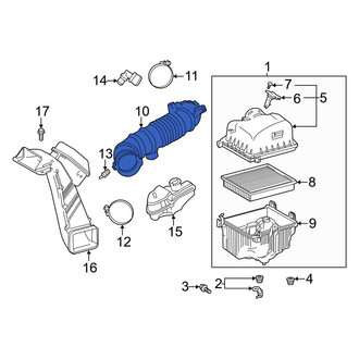 Toyota OE - Rear Engine Air Intake Hose
