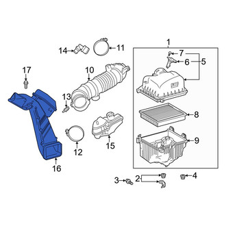 Toyota OE - Front Engine Air Intake Hose