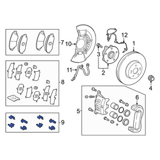 Toyota OE - Front Disc Brake Hardware Kit
