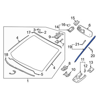 Toyota OE - Front Left Windshield Molding