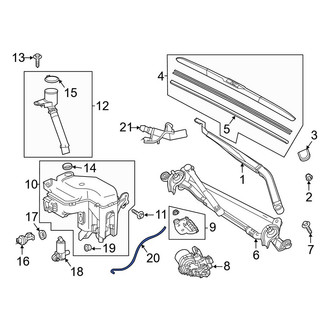 Toyota OE - Front Windshield Washer Hose