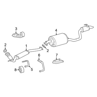 Toyota OE - Exhaust System - Exhaust Components (2.4L)
