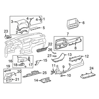 Toyota OE - Instrument Panel Components (8.0" Touchscreen)