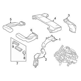 Toyota OE - Instrument Panel - Ducts (Rear Sunroof), (Hybrid Limited / Hybrid XLE / Limited / XLE)
