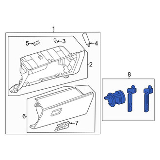 Toyota OE - Front Glove Box Lock Kit