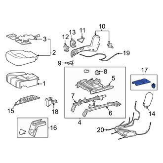 Toyota OE - Seat Track Cover