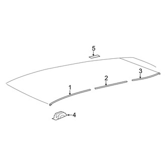 Toyota OE - Roof - Exterior Trim (Standard Roof), (Hybrid LE / L / LE)