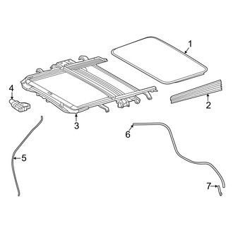 Toyota OE - Roof - Sunroof (Sunroof), (Hybrid Limited / Hybrid XLE / Limited / XLE)