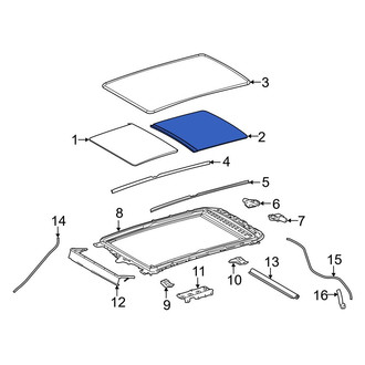 Toyota OE - Rear Sunroof Glass