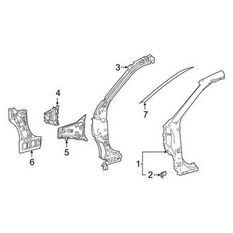 Toyota OE - Pillars, Rocker & Floor - Hinge Pillar