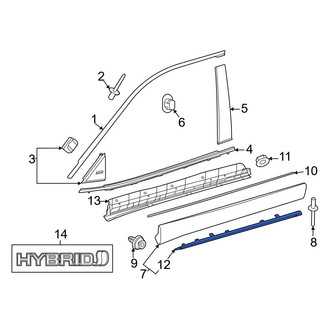 Toyota OE - Front Left Inner Door Molding