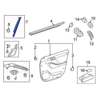 Toyota OE - Front Left Door Window Molding