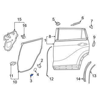 Toyota OE - Rear Lower Door Shell Seal