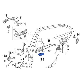 Toyota OE - Front Left Interior Door Handle Screw Cap