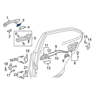 Toyota OE - Rear Exterior Door Handle Cover