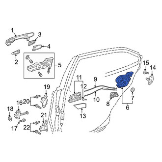 Toyota OE - Rear Right Door Latch Assembly