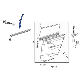 Toyota OE - Rear Right Door Window Molding