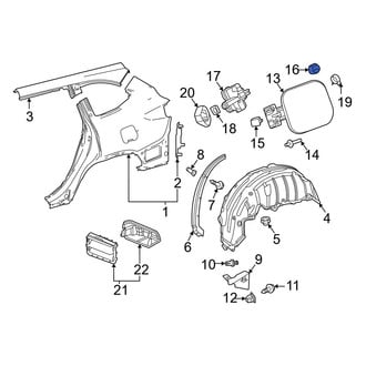 Toyota OE - Rear Fuel Door Bumper