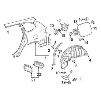 Toyota OE - Fuel Filler Door Lock Actuator Nut