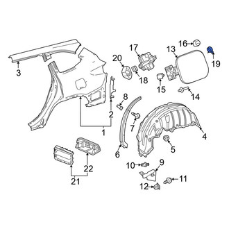 Toyota OE - Fuel Filler Door Lock Actuator Nut
