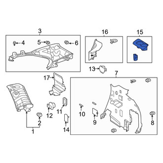 Toyota OE - Rear Left Interior Quarter Panel Cup Holder