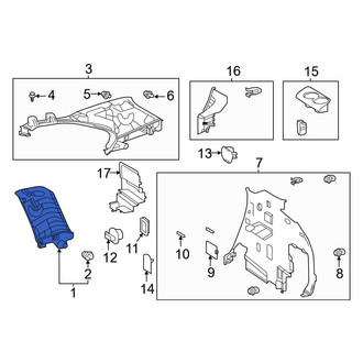 Toyota OE - Left Body C-Pillar Trim Panel