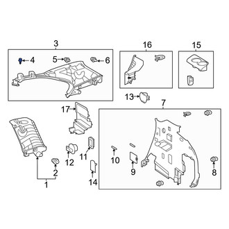 Toyota OE - Right Roof Opening Trim Clip