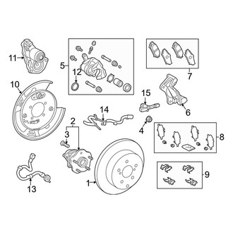 Toyota OE - Rear Suspension - Brake Components (AWD)