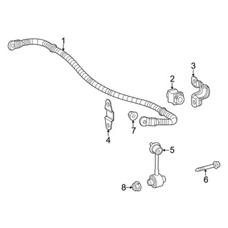 Toyota OE - Rear Suspension - Stabilizer Bar & Components (AWD)