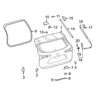 Toyota OE - Rear Lower Liftgate Stop Bumper
