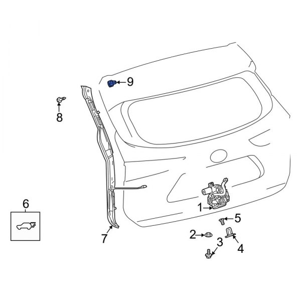 Liftgate Object Sensor Nut