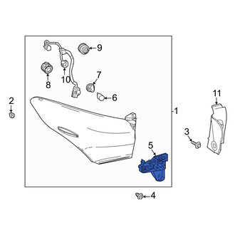 Toyota OE - Rear Left Tail Light Bracket