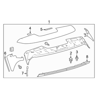 Toyota OE - Lift Gate - Spoiler (Hybrid XLE / LE / XLE)