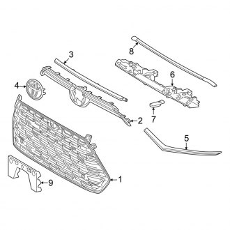 2025 Toyota Grand Highlander OEM Grilles - Billet, Mesh, LED | CARiD