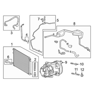 Toyota OE - Air Conditioner & Heater - Condenser, Compressor & Lines (2.4L)