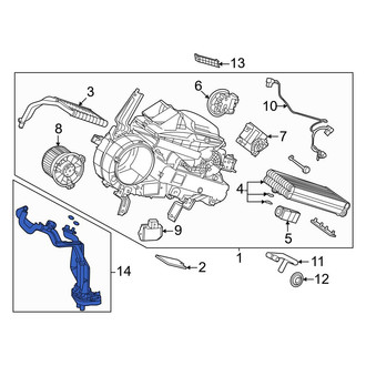 Toyota OE - Rear HVAC Heater Hose Outlet Tube