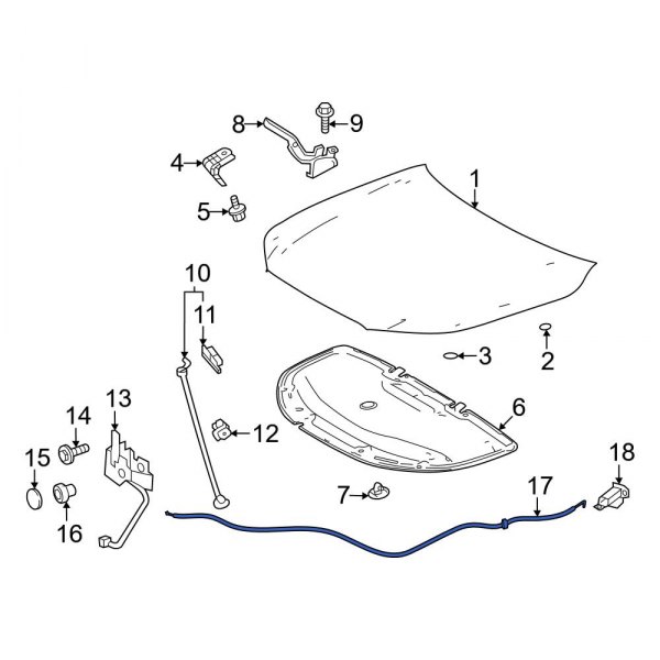 Hood Release Cable