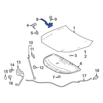 Toyota OE - Front Left Hood Hinge