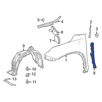 Toyota OE - Front Right Lower Fender Filler Panel