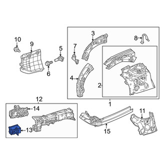 Toyota OE - Front Right Bumper Impact Bar Bracket