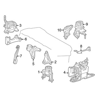 Toyota OE - Engine / Transaxle - Engine & Transmission Mounting (2.4L FULL HYBRID EV-GAS (FHEV))