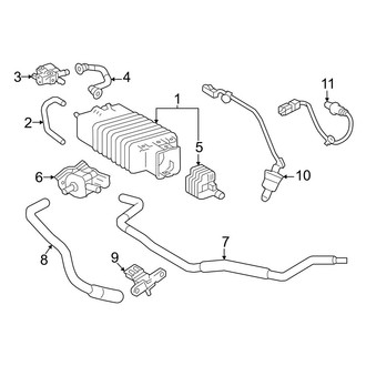 Toyota OE - Emission System - Emission Components (2.5L)